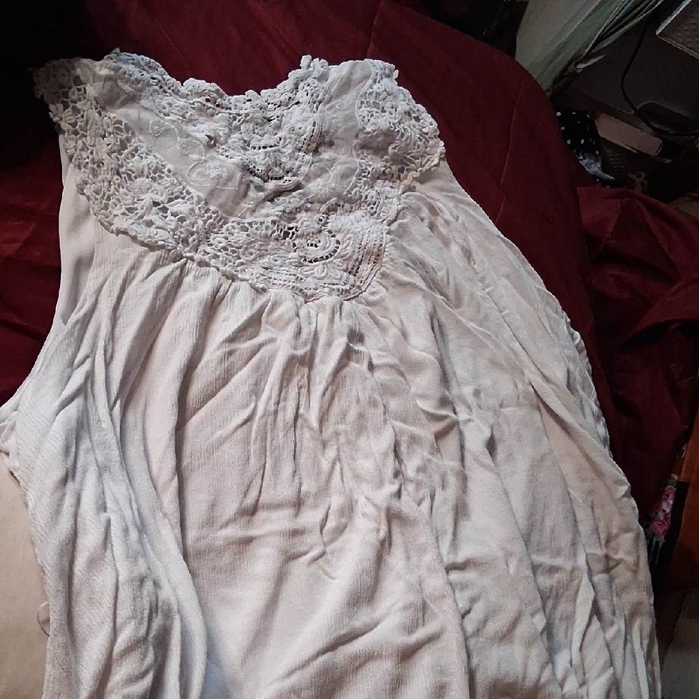 Torrid White Lace Detail Dress